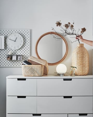 IKEA TROMMA duvar saati, 25 cm, beyaz