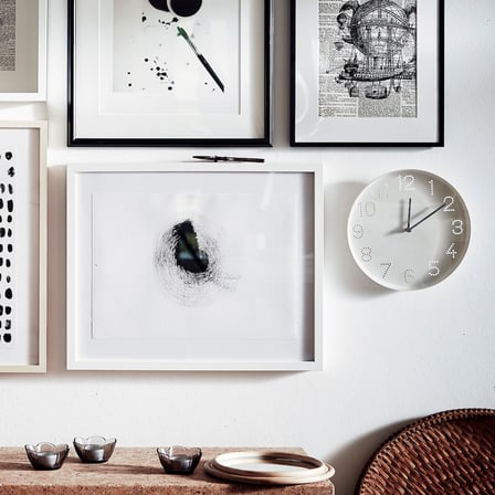 IKEA TROMMA duvar saati, 25 cm, beyaz