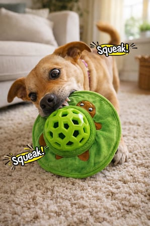 Busstier Çok Renkli Sesli Kedi Köpek Oyuncağı Ödül Mamaları İçin Zeka Geliştirici Puzzle Mama Topu