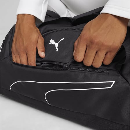 PUMA Fundamentals Sports Bag M Unisex Yetişkin Spor Çantası, Puma Black, Tek Beden