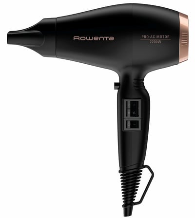 Rowenta Compact Pro+ CV6930 profesyonel saç kurutma makinesi, 2200 W, uzun ömürlü AC motor
