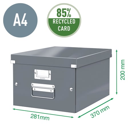 Leitz 60440095 orta boy saklama ve taşıma kutusu (A4, Click ve Store için) siyah