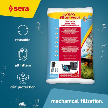 Sera Filtre Yünü 250 g, 8.5 oz. Akvaryum Filtre Aksesuarları