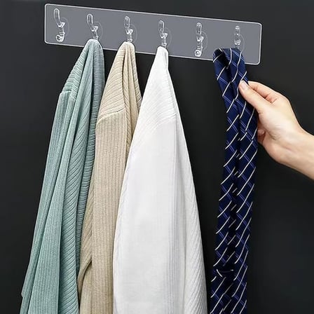 Smartizi 3 Adet Şeffaf Duvar Askısı 5'li Iz Bırakmayan Güçlü Yapışkanlı Askı Kapı Arkası Banyo