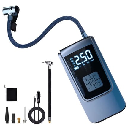 Polham 6000mAh Şarjlı 150PSİ Ultra Hızlı Lastik Şişirme Hava Kompresörü,Araç, Motosiklet
