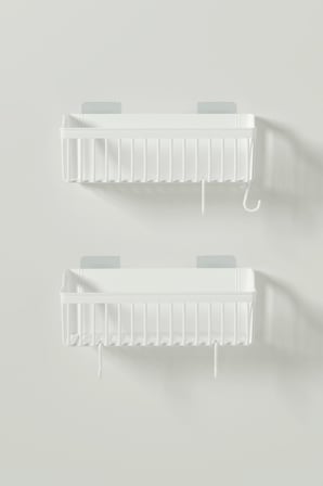 ATA HOME Banyor Yapışkanlı Banyo Rafı, 2'li Banyo Düzenleyici Organizer Duş Şampuanlık