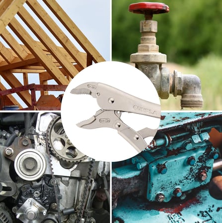 AEE® Kilitli & Ayarlı Pense – Komple Metal Kavisli Çene Vice Grip Sabitleme Pensesi