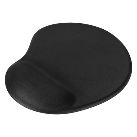 Lunatic Oval Siyah Bilek Destekli Mouse Pad Ergonomik Kaymaz Taban Oyun ve Ofis için Fare Altlığı