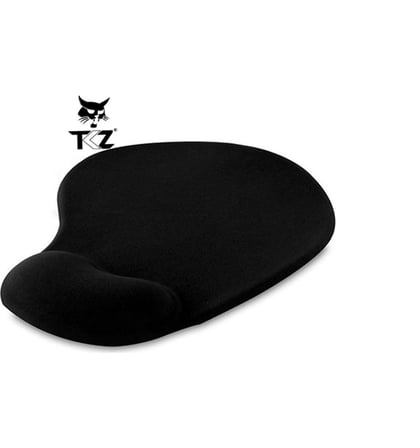 Lunatic Oval Siyah Bilek Destekli Mouse Pad Ergonomik Kaymaz Taban Oyun ve Ofis için Fare Altlığı