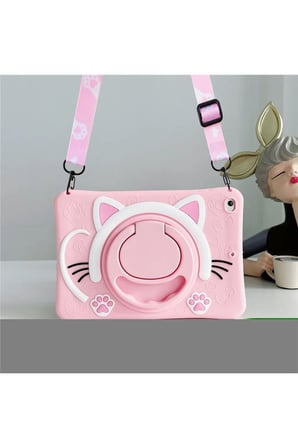 Lexroo Covpor Samsung Galaxy Tab A11 - Pembe Kedi