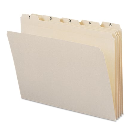 Smead Indiziert dosya düzenleyici set, her gün, klasörlere, güçlendirilmiş 1/5-Cut Tab, Letter size