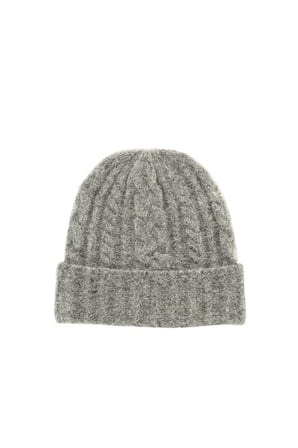 ONLY Kadın ONLSALLY LIFE CABLE LUREX KNIT BEANIE CC Şapka, Açık Gri Melanj, ONE SIZE