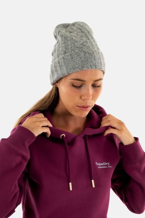 ONLY Kadın ONLSALLY LIFE CABLE LUREX KNIT BEANIE CC Şapka, Açık Gri Melanj, ONE SIZE