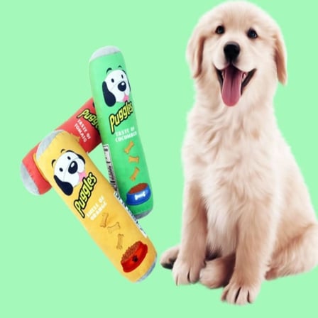Tineke Puggles Dayanıklı Sesli Köpek Oyuncağı 1 Adet (Cucumber)