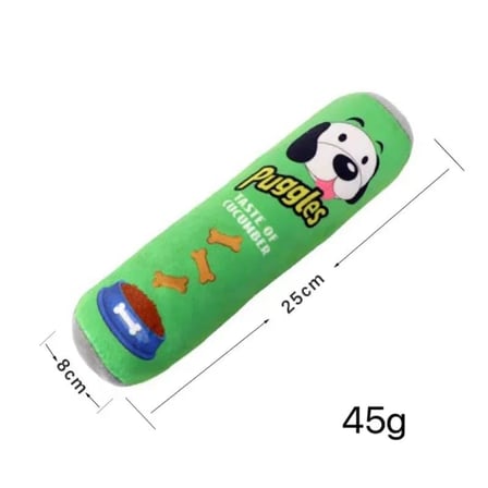 Tineke Puggles Dayanıklı Sesli Köpek Oyuncağı 1 Adet (Cucumber)