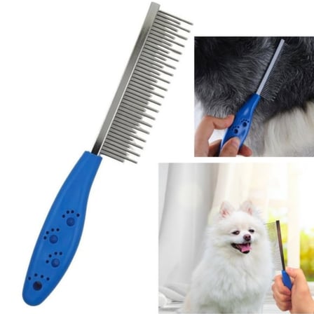 Lexroo BakGelAl Tüy Açıcı Kedi Köpek Tarağı Tek Taraflı Metal Dişli Evcil Hayvan Bakım Fırçası