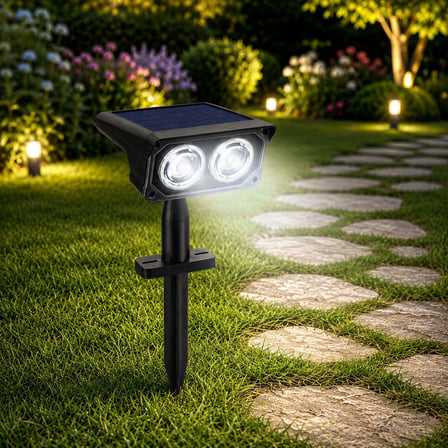 Coverzone Solar Bahçe Lambası 2W SMD Led, Toprak Çubuklu, Güneş Enerjili Bahçe Aydınlatma