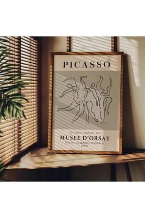 Fark Tanıtım Picasso Çerçevesiz Poster, Modern Dekoratif Çerçevesiz Poster, Tablo, Picasso-3