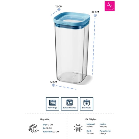 SEOUL KURU GIDA SAKLAMA KABI 1800ML