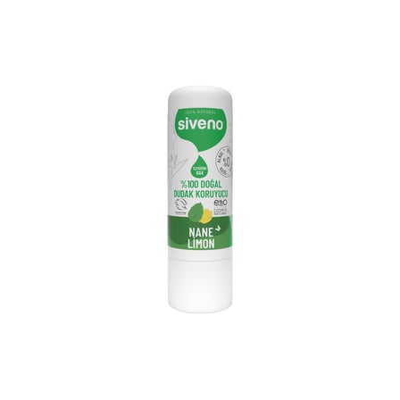 Siveno%100 Doğal Dudak Koruyucu Nane & Limon Bitkisel Lipbalm Krem Nemlendirici Parlatıcı Onarıcı 6