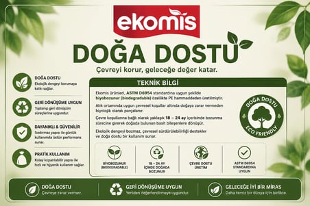 Ekomis Küçük Boy Çöp Torbası 30 Adet