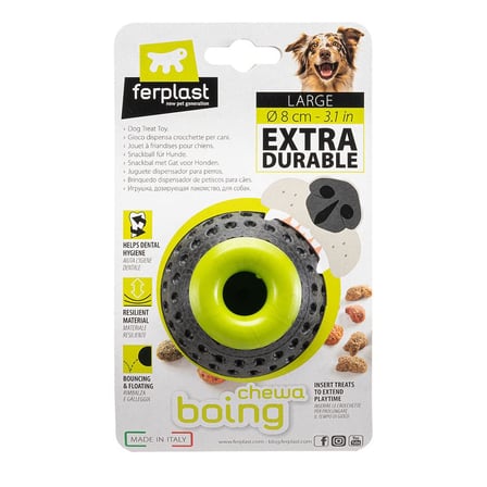 Ferplast CHEWA - Diş Hijyeni İçin 3D Doku - Ultra Dayanıklı - İtalyan Tasarımı - Beden L, Siyah