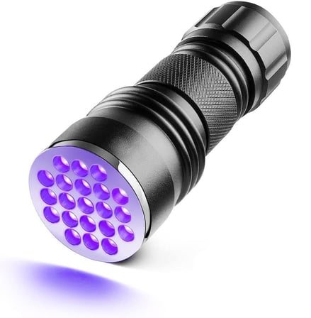 Valkyrie 21 LED 395nm Güneş Işığı Eltraviyole UV El Feneri - Siyah Fener