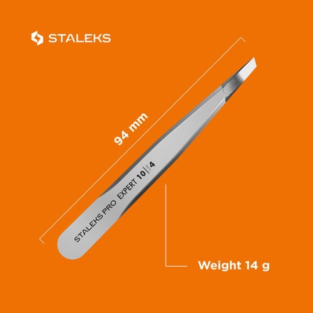 STALEKS PRO Expert 10 Type 4 kaş cımbızı, paslanmaz çelik, gümüş, modern, kaş cımbızı