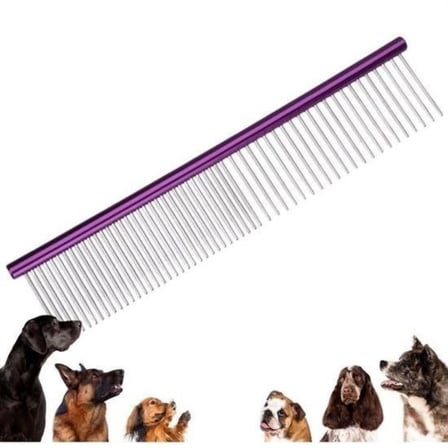 Lexroo BakGelAl Parlak Metal Kedi Köpek Tüy Bakım Tarağı