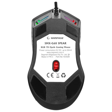Rampage SMX-G68 SPEAR Full RGB 7200DPI Siyah 7D Makrolu Gaming Oyuncu Mouse