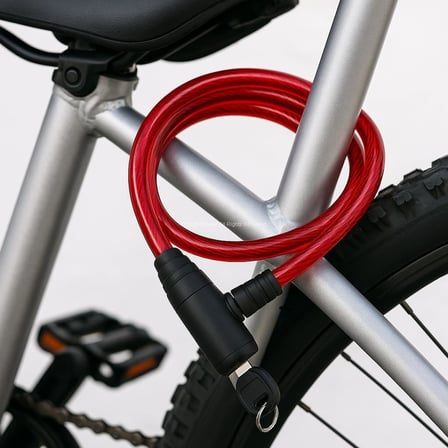 Proalet Yedek Anahtarlı Bisiklet Kilidi, Çelik Halatlı, PVC Kaplamalı Dayanıklı Kilit, Motor
