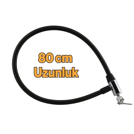 Bisiklet Kilidi 80 cm Halat Zincir Kilit Motosiklet Çelik Kilit Çap 14 Ø Hırsız Önleme Güvenlik