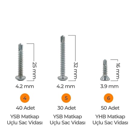 Toko Hobi-3 Matkap Uçlu Akıllı Vida Seti 435 Parça 14 Çeşit Organizer Takım Çantalı