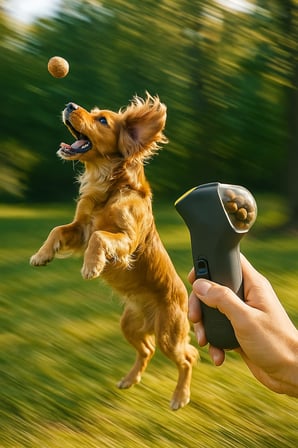 Busstier Köpek Mama Fırlatma Oyuncağı 18 cm Mekanik Ödül Maması Fırlatıcı Köpek Eğitimi ve Oyun