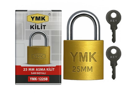 Proalet Yuma YMK Asma Kilit, Sağlam Döküm Gövdeli, Yedek Anahtarlı, Yüksek Güvenlikli