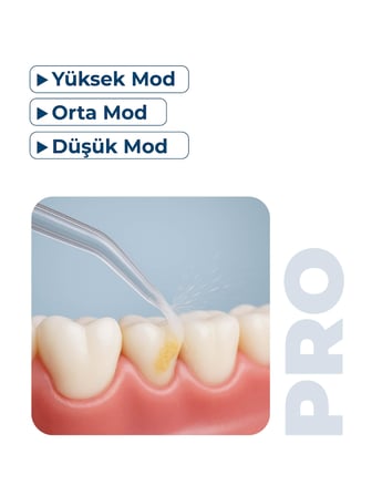 PiranTech AquaDent Pro Şarjlı Ağız Duşu | 4 Başlıklı Diş Arası Temizleme Cihazı