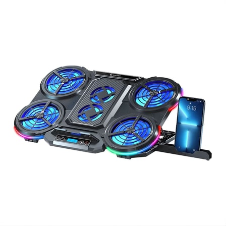 Gameagle 6 Fanlı RGB Notebook Soğutucu, 9-17 İnç Laptop Uyumlu, 7 Kademeli Yükseklik Ayarı