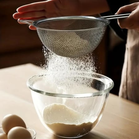 MyBru Paslanmaz Çelik Pratik 3'lü Çay Süzgeci Sebze Makarna Un Süzgeç 10 12 14 Cm