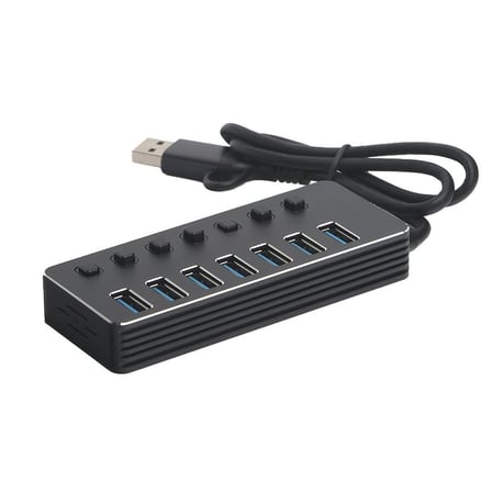 DARK Connect Master 7+1 Hızlı Şarj Adaptörlü USB Hub, USB 3.0