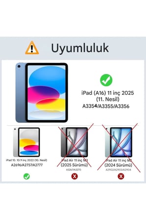 Lexroo İpad 11 A16 2025 10. Nesil 10.9 Ekran Koruyucu Tablet Nano Esnek Kırılmaz Koruma A2696 A2757