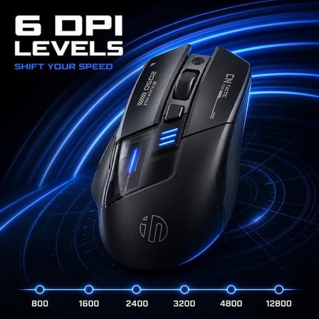 INPHIC A9 Explorer Bluetooth Fare, Çift Modlu Bluetooth 5.0/2.4G kablosuz fare şarj edilebilir