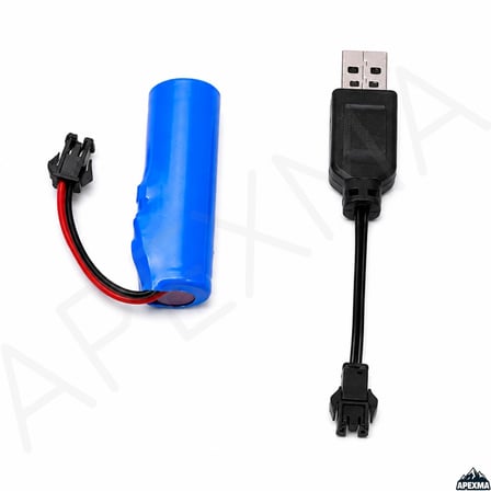 Lexroo 3.7 Volt 500 Mah Şarj Edilebilir Şarjlı Pil ve Şarj Kablosu Seti