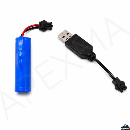 Lexroo 3.7 Volt 500 Mah Şarj Edilebilir Şarjlı Pil ve Şarj Kablosu Seti