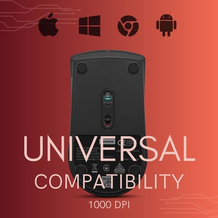 Lenovo 150 Wireless Kablosuz Mouse - Siyah GY51L52638