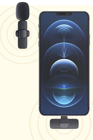 Torima K9 2li Type-C + Lightning dönüştürücülü Kablosuz Yaka Mikrofonu 2li