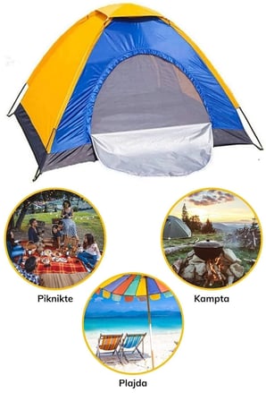 8 Kişilik 300 220 170 cm Ölçülerinde Taşıma Çantalı Kolay Kurulumlu Kamp Çadırı