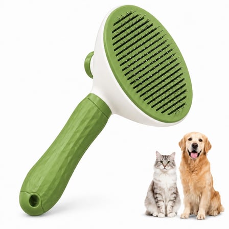 getmeev Kedi ve Köpek Tüy Toplama Tarak Basmalı Kendini Temizleyen Evcil Hayvan Bakım Fırçası