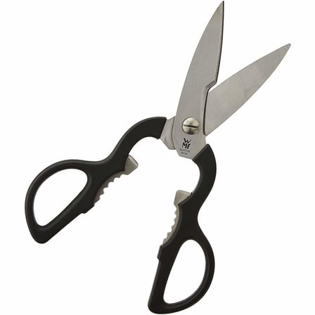 WMF 21 cm Mutfak Makası, Tırtıklı Ağız, Paslanmaz Çelik, Plastik Sap, Şişe Açacaklı Çok Amaçlı Makas