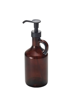 IKEA Sıvı Sabunluk, 380 ml, 21 cm Yükseklik, Cam, Kahverengi