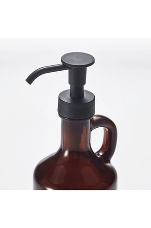 IKEA Sıvı Sabunluk, 380 ml, 21 cm Yükseklik, Cam, Kahverengi